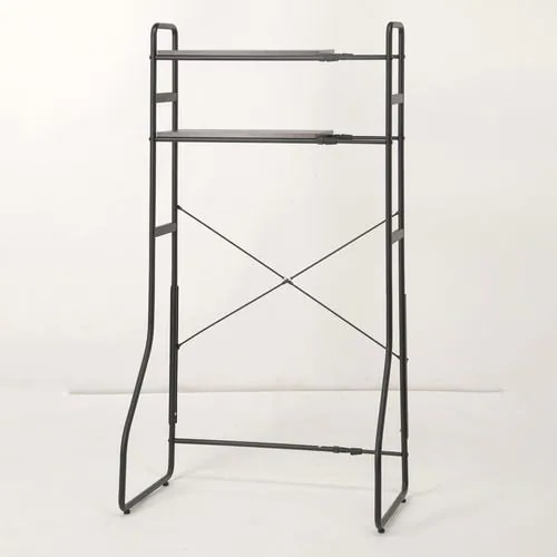 【新生活応援特価】ヤマダオリジナル ランドリーラック ストーン 幅60～87×奥行42×高さ165cm 横幅調整 高さ3段階調節 ブラック＆ブラウン