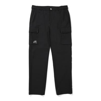 Malbon Golf純正Mサイズテーパードカーゴパンツ ブラック（メンズ）