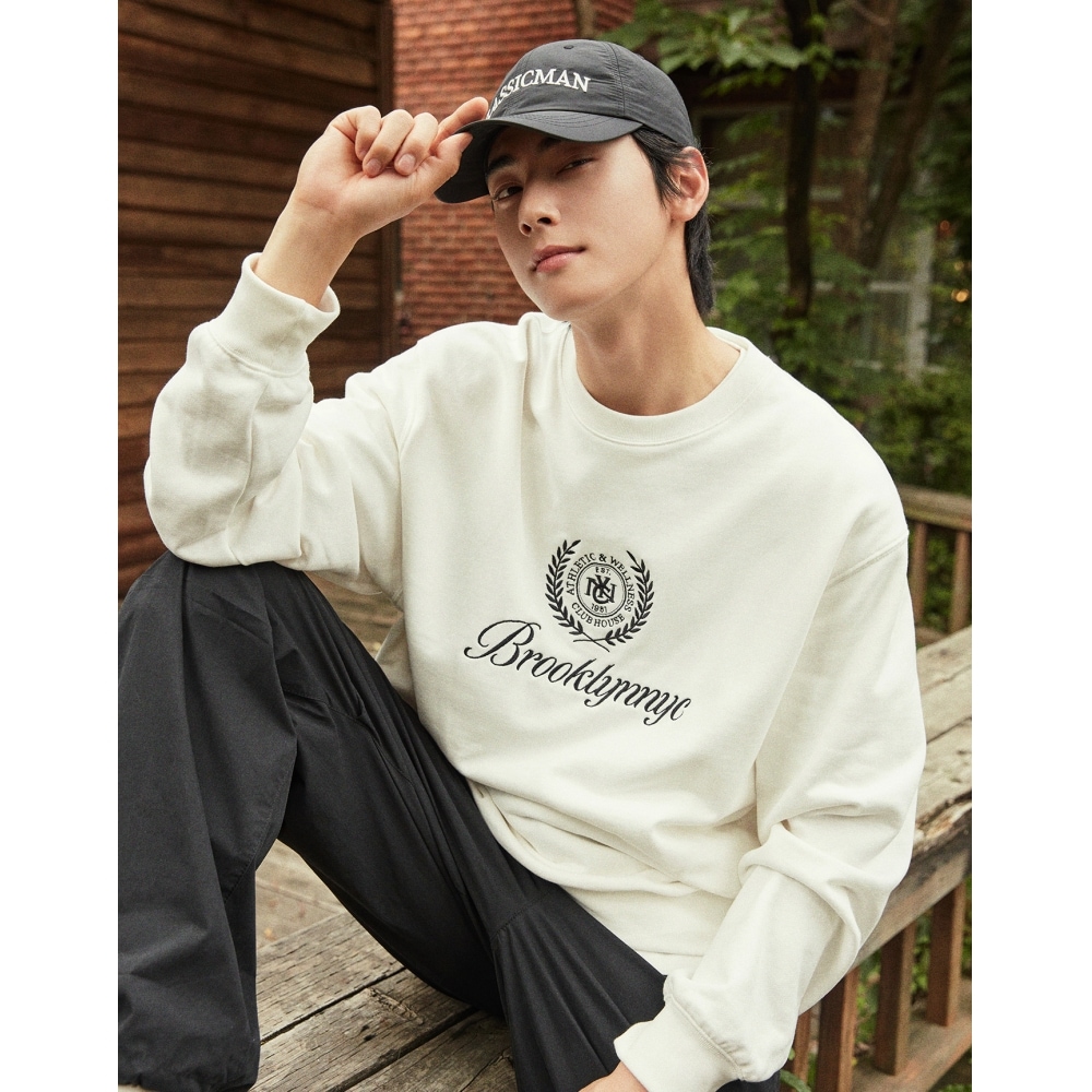 GIORDANO 023921テリークルーネックプリントマンツーマン_9color