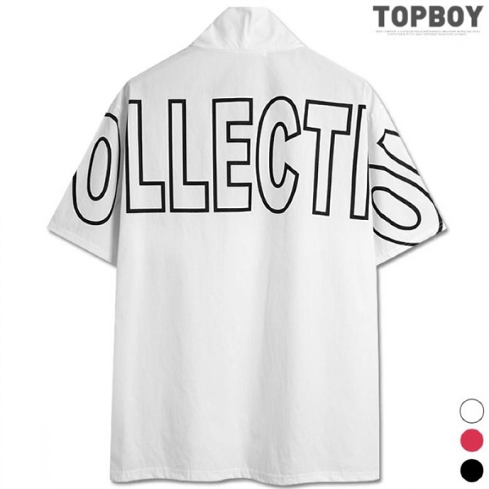 (TOPBOY) コレクションオーバーフィットアノラックショートスリーブTシャツ (NS523)