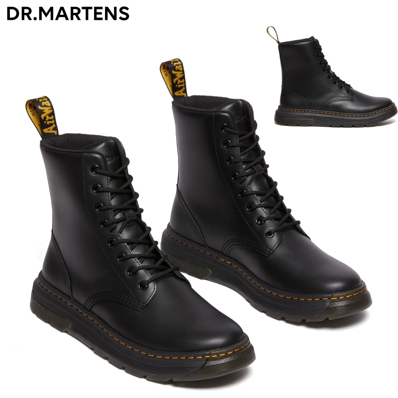Dr Martens★CREWSON 8 ホール ブーツ★兼用★BLACK BUFFBUCK DR.MARTENS] ドクターマーチン CREWSON 8 ホール ブーツ