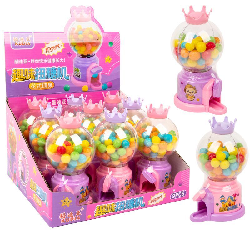 Youtube insで話題かわいい王冠 おもしろツイストキャンディマシン レインボージャービーソフトキャンディ クラッカーキャンディ 自動販売機（お菓子が出る）おもちゃキャンディ 子供向けプレゼント