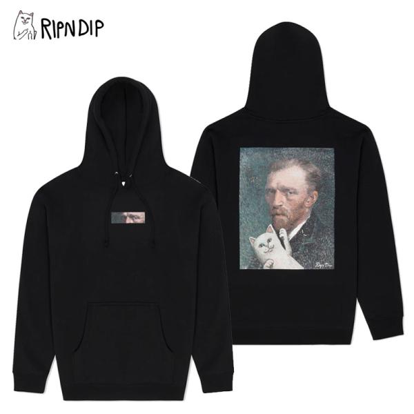 リップンディップ RIPNDIP Van Nermal Hoodie Black プルオーバーパーカー フーディー