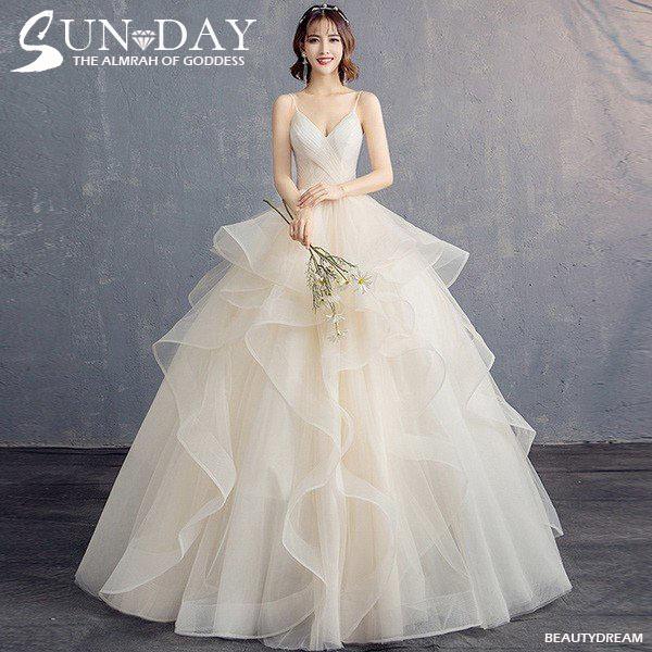 ウェディングドレス白 パーティードレス ホルターネック セクシーV襟 花嫁ロングドレス 結婚式 露背 二次会 お呼ばれ 挙式 姫系-997