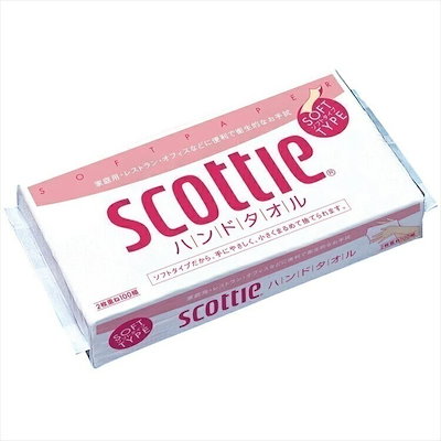 他サイト： スコッティ ハンドタオル 200枚(100組)×60パックの商品画像