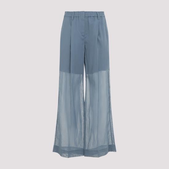 BRUNELLO CUCINELLI Women Straight Pants M0F91P9174 C9704 ARTIC BLUE