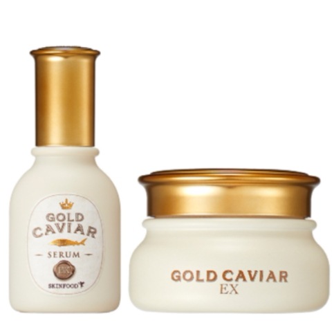 [スキンフード]ゴールドキャビアエックスセラム+クリーム skinfood 公式 韓国 スキンケア 韓国スキンケアセット 韓国スキンケア 韓国 コスメ オリーブヤング 保湿 セラム クリーム 5,904円