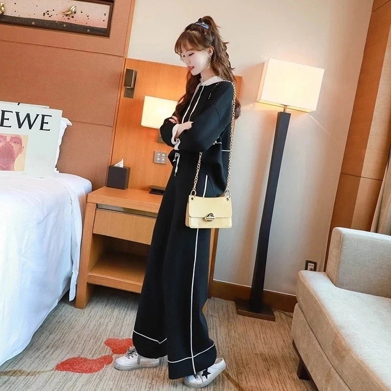 レディーストレーニングウェアスポーツ スウェットパンツ フード付きアウター無地 ップ ア シャツ スーツジャケット 長袖 スーツジャケット キャンパス風 ス一ツ韓国ファッション2点セット セットアップ