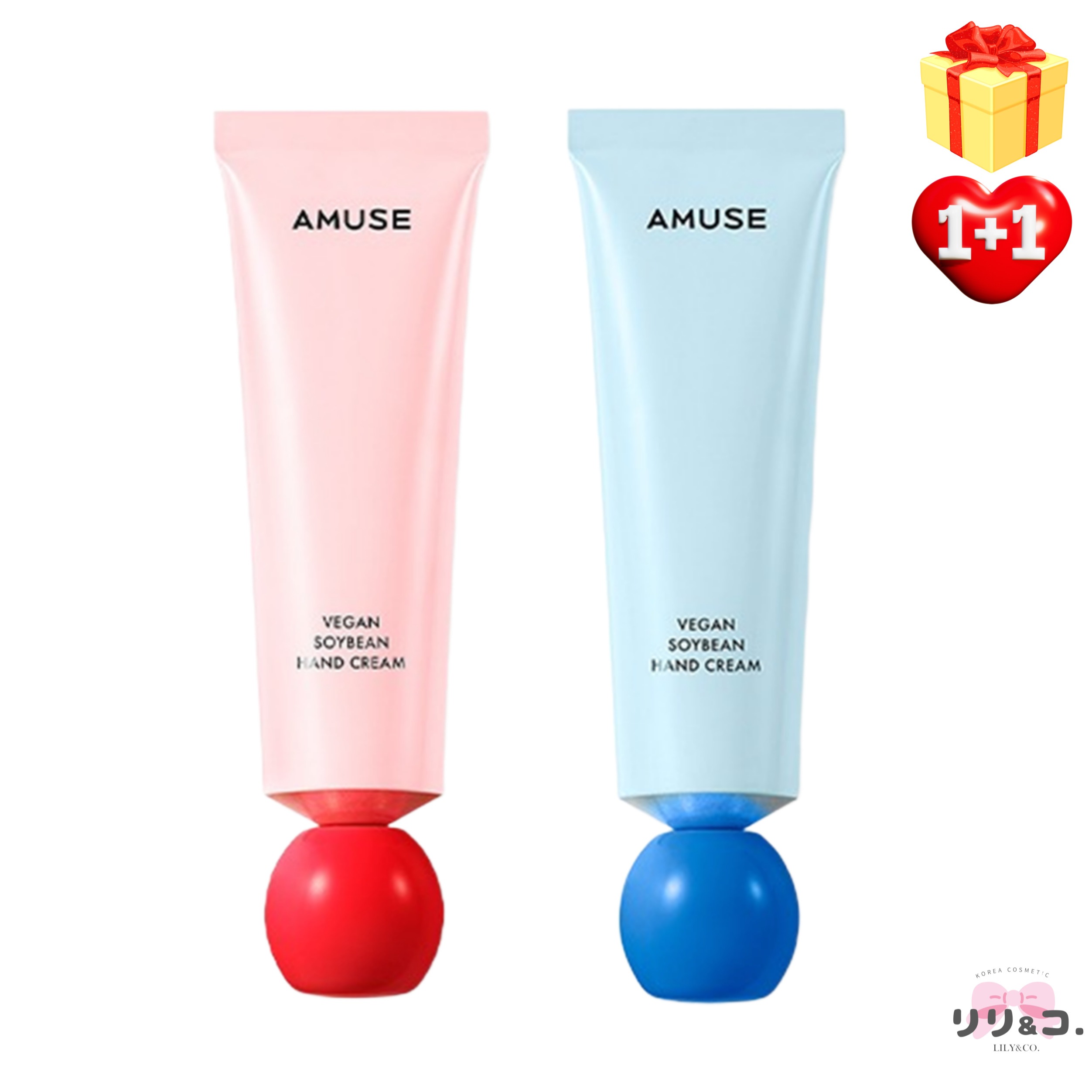 [韓国コスメ 1+1] ビーガンソイ ハンドクリーム リバティ ＋ ラブ 計2個 ハンドケア 保湿クリーム ハンド モイスチャー 高保湿 ビーガン ギフト 敏感肌 彼氏 プレゼント 韓国人気