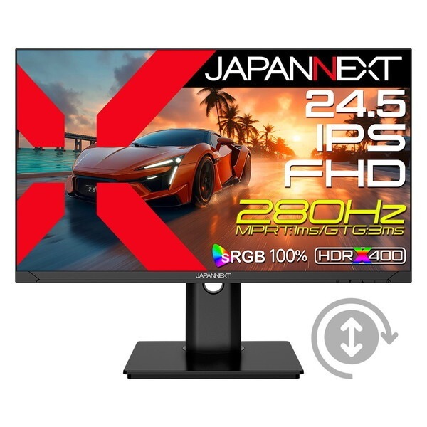 JAPANNEXT JN-IPS245G280F-HSPC6 24.5型 ゲーミング液晶モニター
