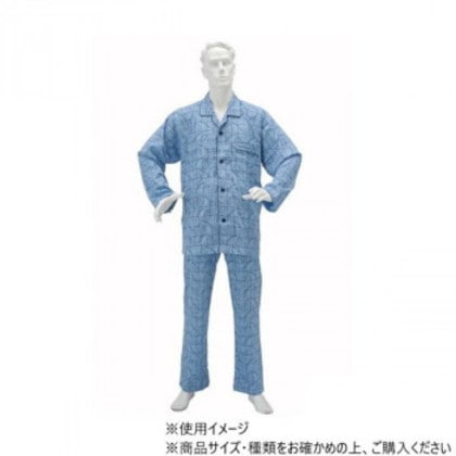 神戸生絲 紳士楽らくパジャマ柄(通年用・スムース)L No.805 ネイビー ペーズリー柄