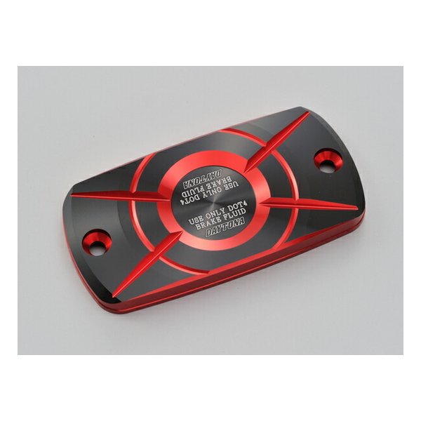 マスターシリンダーキャップ バイク 角型 マスター シリンダー キャップ H-A/レッド D98270