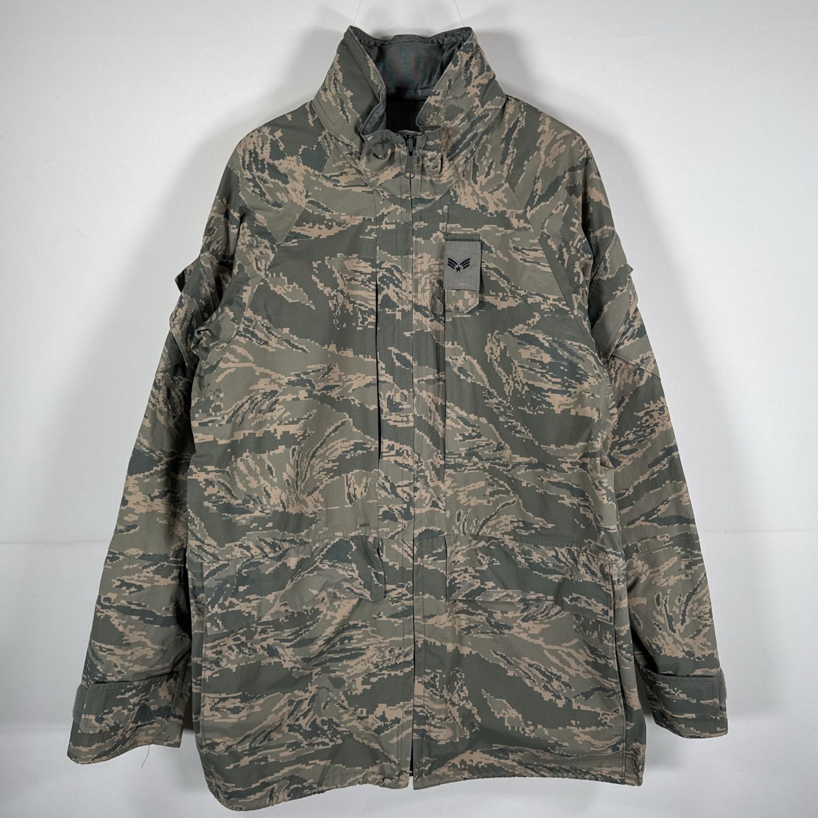 古着 ミリタリージャケット ECWCS GORE-TEX タイガーカモ ゴアテックスパーカー 米軍 デジカモ カモフラ 迷彩 medium long グレー メンズ