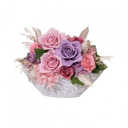 フラワーアレンジ ジェネルー ピンク F-6116