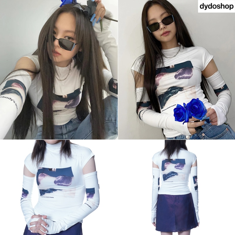 [dydoshop] Secret (shh) printed warmer gloves and T- shirt set 韓国ファッション BLACKPINK jennie着用