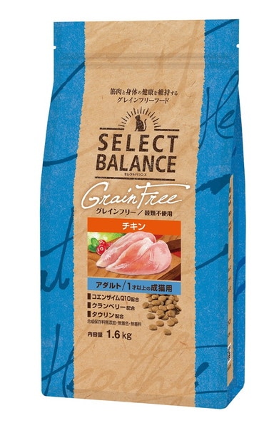【3個セット】ベッツ・チョイス・ジャパン セレクトバランス グレインフリー 猫用 アダルト チキン 1.6kg