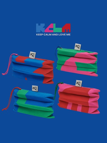 JOSEPH&STACEY公式 ニットポーチ Lucky Pleats Knit Pouch S KCLM (All)