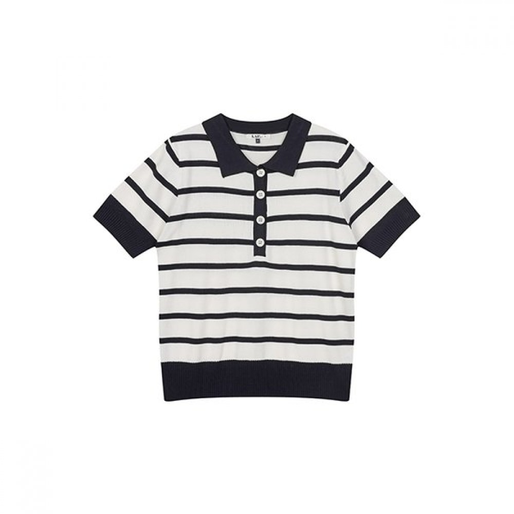 AR2KH423 配色カラーボタンボーダーニット