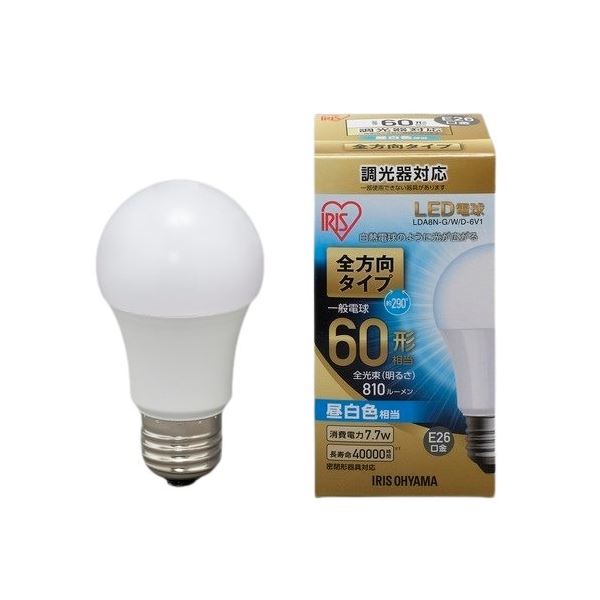 LED電球60W E26 全方向調光 昼白 4個セット 9,461円