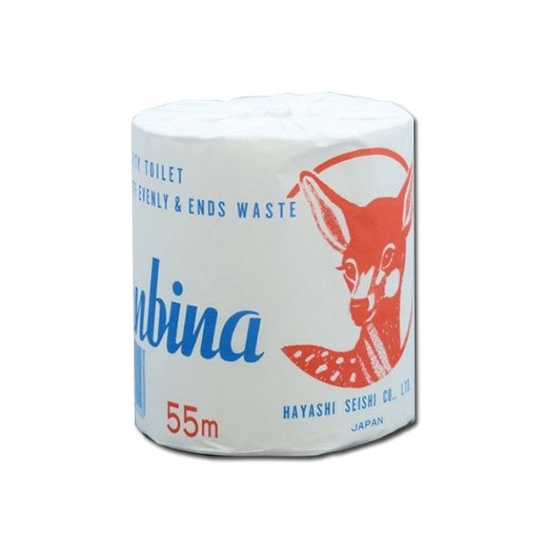 業務用トイレットペーパー 林製紙 バンビーナ55ｍ ハードタイプシングル 個包装 100個 4,839円