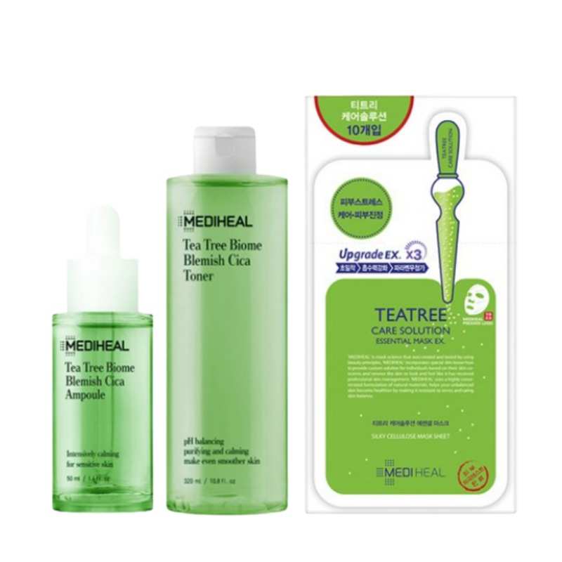 メディヒール ティーツリー アンプル 50ml + トナー 320ml + マスクパック 24ml x 10p 企画セット