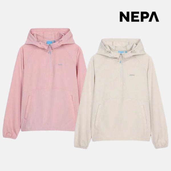 女性ハーフジップアノラックフード付きTシャツトレーニングウェア登山服7L66022
