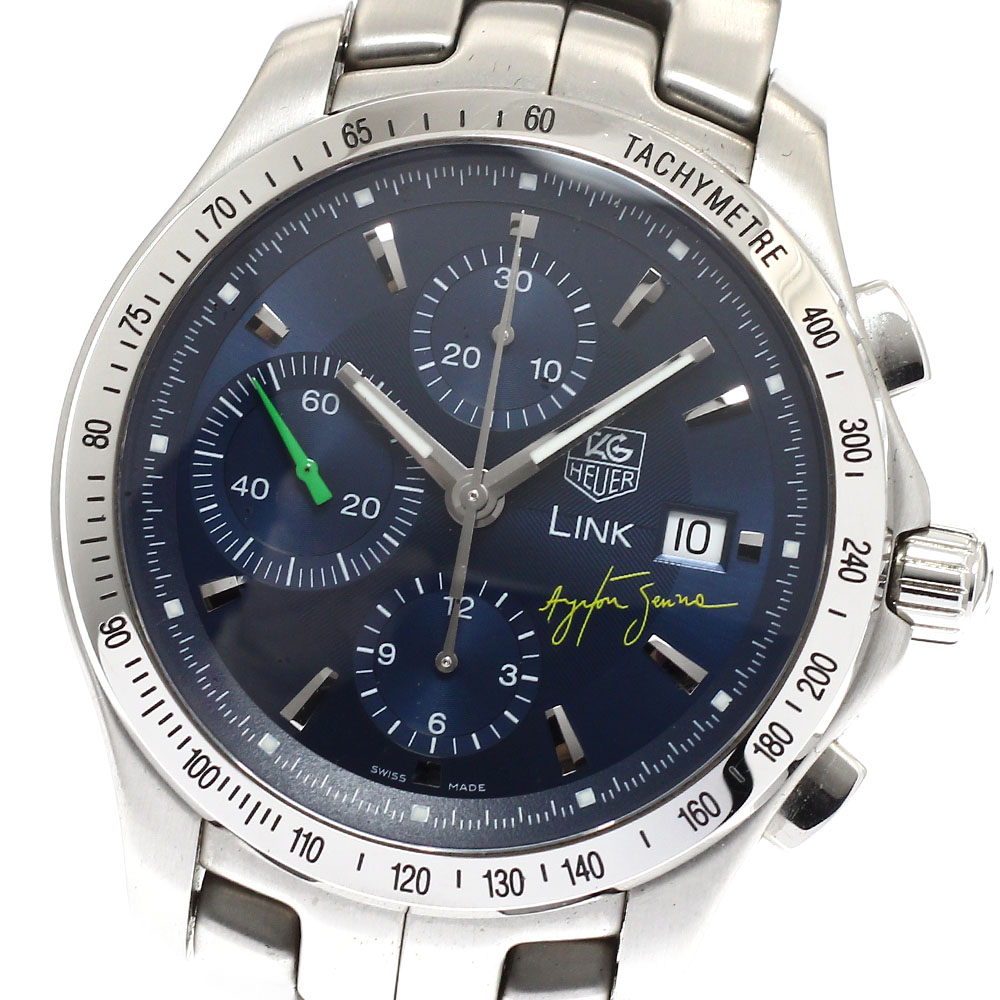 タグホイヤー TAG HEUER CJF2113.BA0576 リンク アイルトン・セナ限定モデル クロノグラフ デイト 自動巻き メンズ 保証書付き_934027【中古】