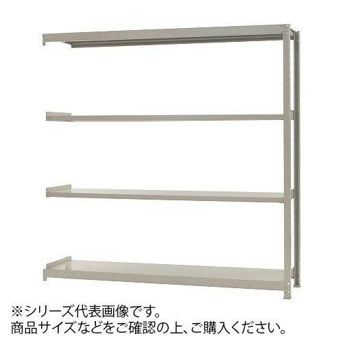 軽中量ラック　耐荷重200kgタイプ　連結　間口1500奥行300高さ1800mm　4段　アイボリー