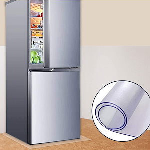 冷蔵庫マット 透明シート 厚さ2.0mm キズ防止 凹み防止 床保護シート 無色耐震マット53*62