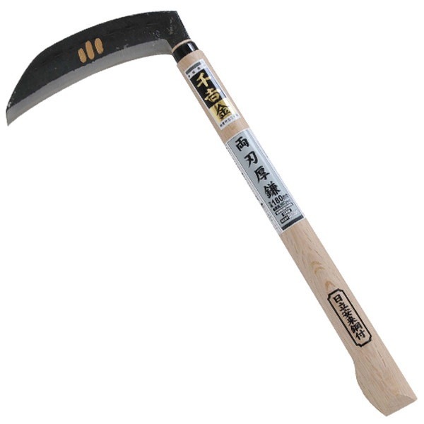 千吉 金 両刃厚鎌 角型 180MM