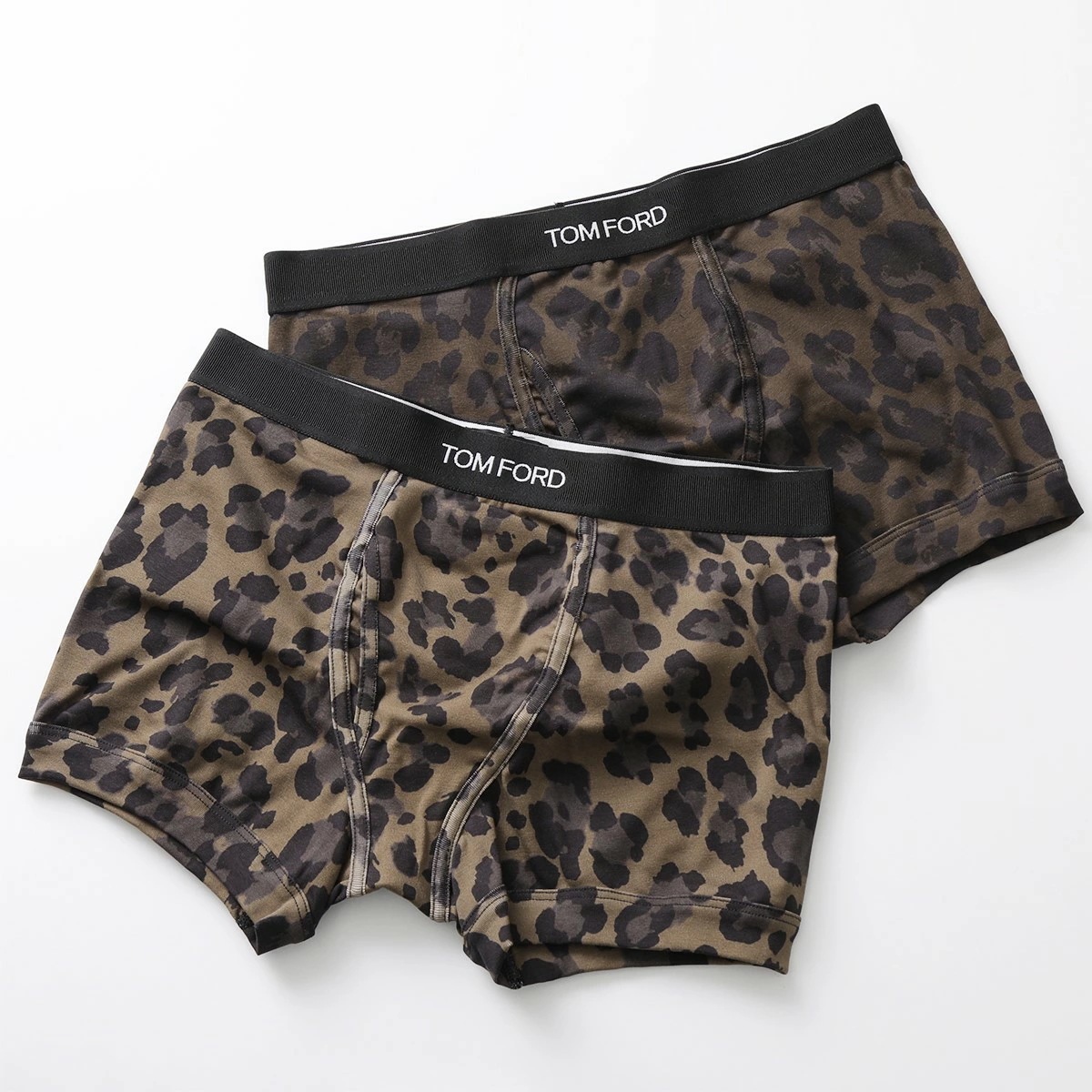 TOM FORD トムフォード ボクサーパンツ T4LC3 111 メンズ アンダーウェア コットン 下着 レオパード ヒョウ柄 ロゴ カラー2色【返品交換不可】