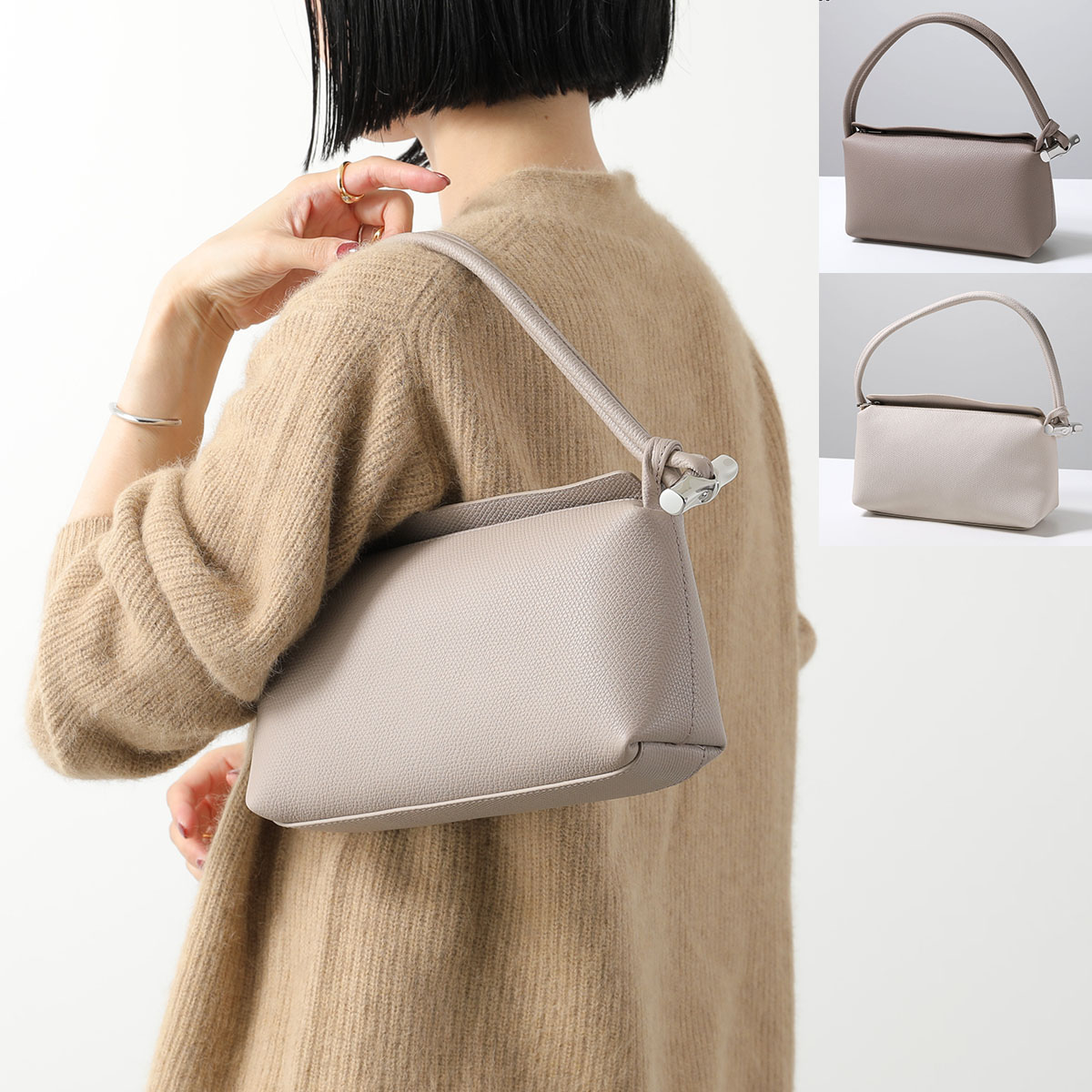 Longchamp ロンシャン ハンドバッグ Le Roseau M ル ロゾ 10324 HFP レディース レザー ホーボーバッグ メタルバンブー 鞄 カラー2色