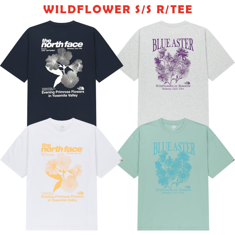 韓国正規品保証 関税負担なしNT7US07J WILDFLOWER S S R TEEイリー 基本 着装 男子 女子 人気 韓国 ファッション 男女共用 アウトドア