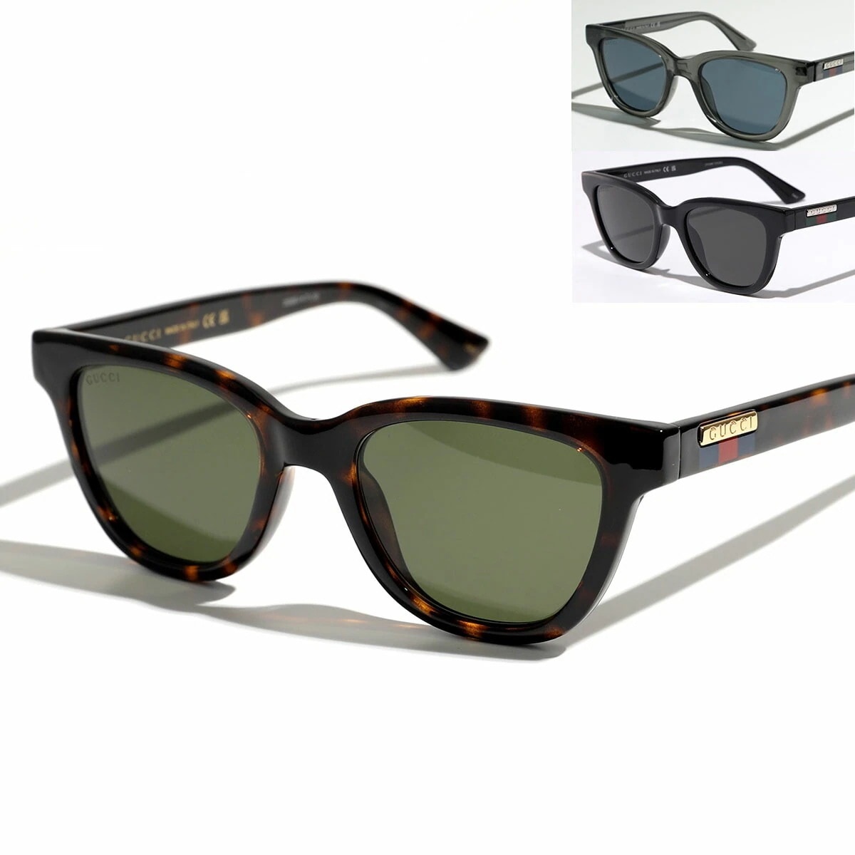 GUCCI グッチ サングラス GG1116S レディース ウェリントン型 アジアンフィット メガネ 眼鏡 メタルロゴ セルフレーム アイウェア カラー3色