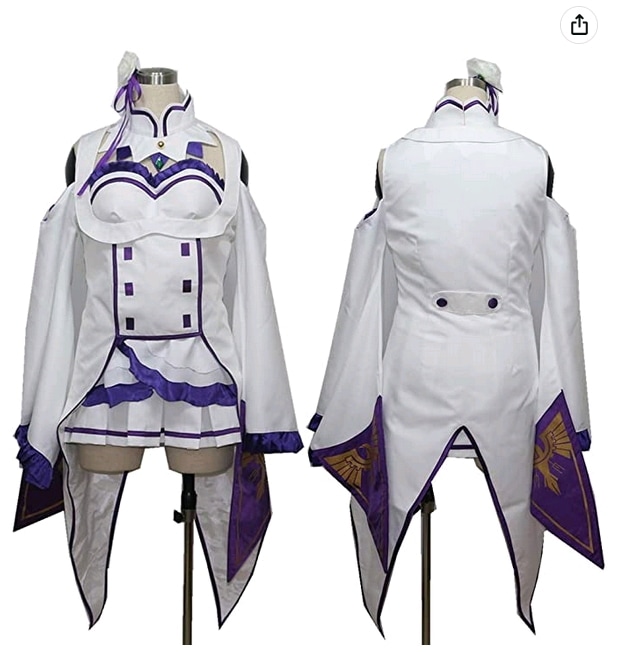 別の世界での生活を始めるエミリアコスプレコスチュームハロウィーン文化祭コスプレ