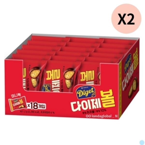 ダイジェボール ミニ 大容量 おやつ お菓子 18個入り 2個