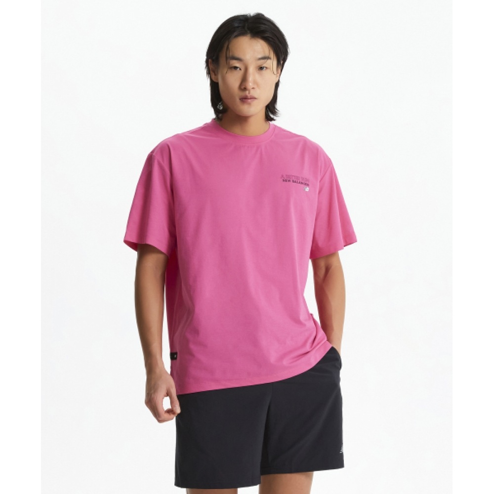 ニューバランス NBNEF25303/UNI アナと雪の女王ランニングピクトグラム半袖Tシャツ (ピンク)