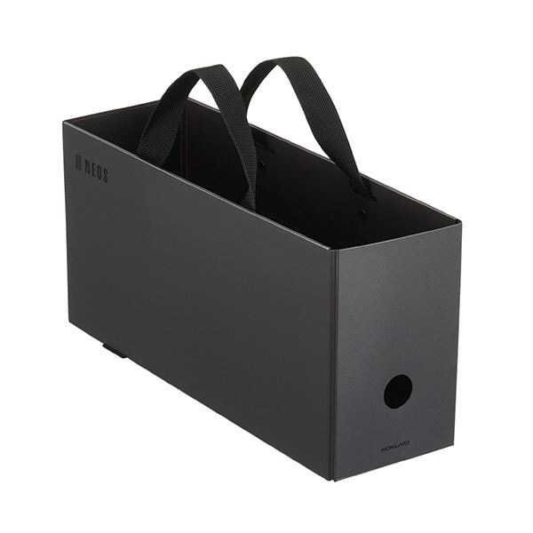 （まとめ） コクヨキャリーボックス NEOS A4ハーフ ブラック A4PH-NELFM-D 1個 (×10セット)