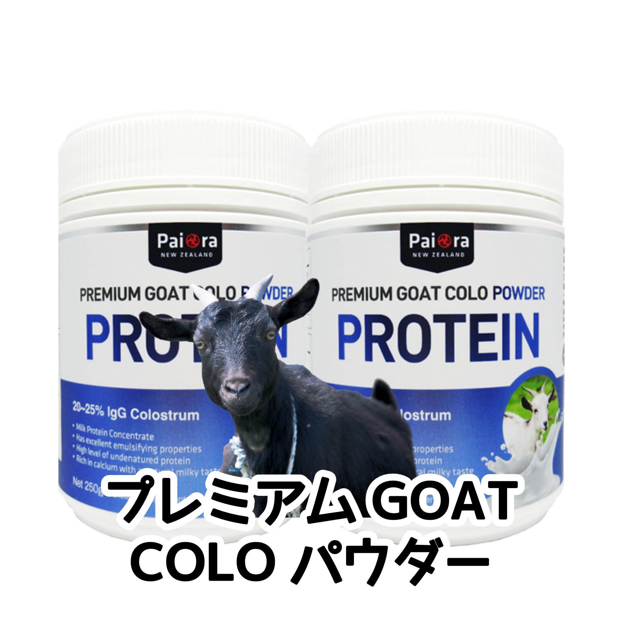 初乳 ゴートミルク(GoatMilk) コロ(Colo) プロテイン 粉末 250g X 2