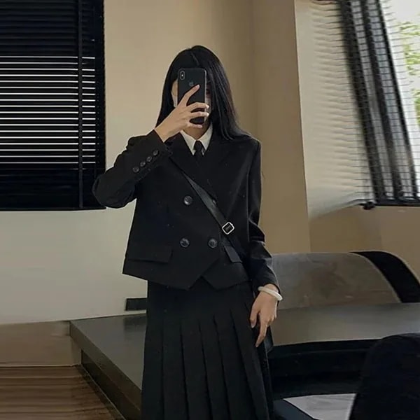 レディーススーツ制服 学生制服スカートスーツ長袖キャメル ブラックジュニア フォーマルお受験 結婚式 発表会 入学 通学卒業式スーツ bg001zuzuzr