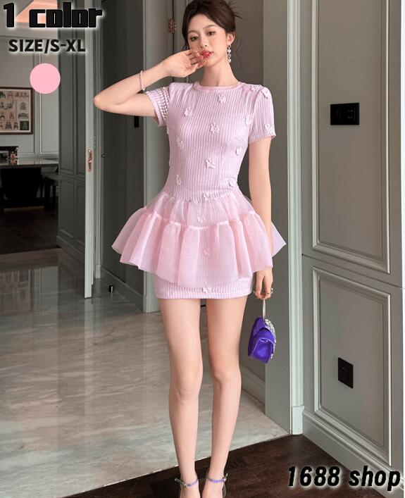 在庫一掃！2025　フレアワンピース ロングワンピース　半袖　姫系ワンピース　シフォン　ワンピース Aライン ミニ ひざ丈 ミドル丈 エレガント　アシンメトリー 花柄 パーティドレス お嬢様 セクシ