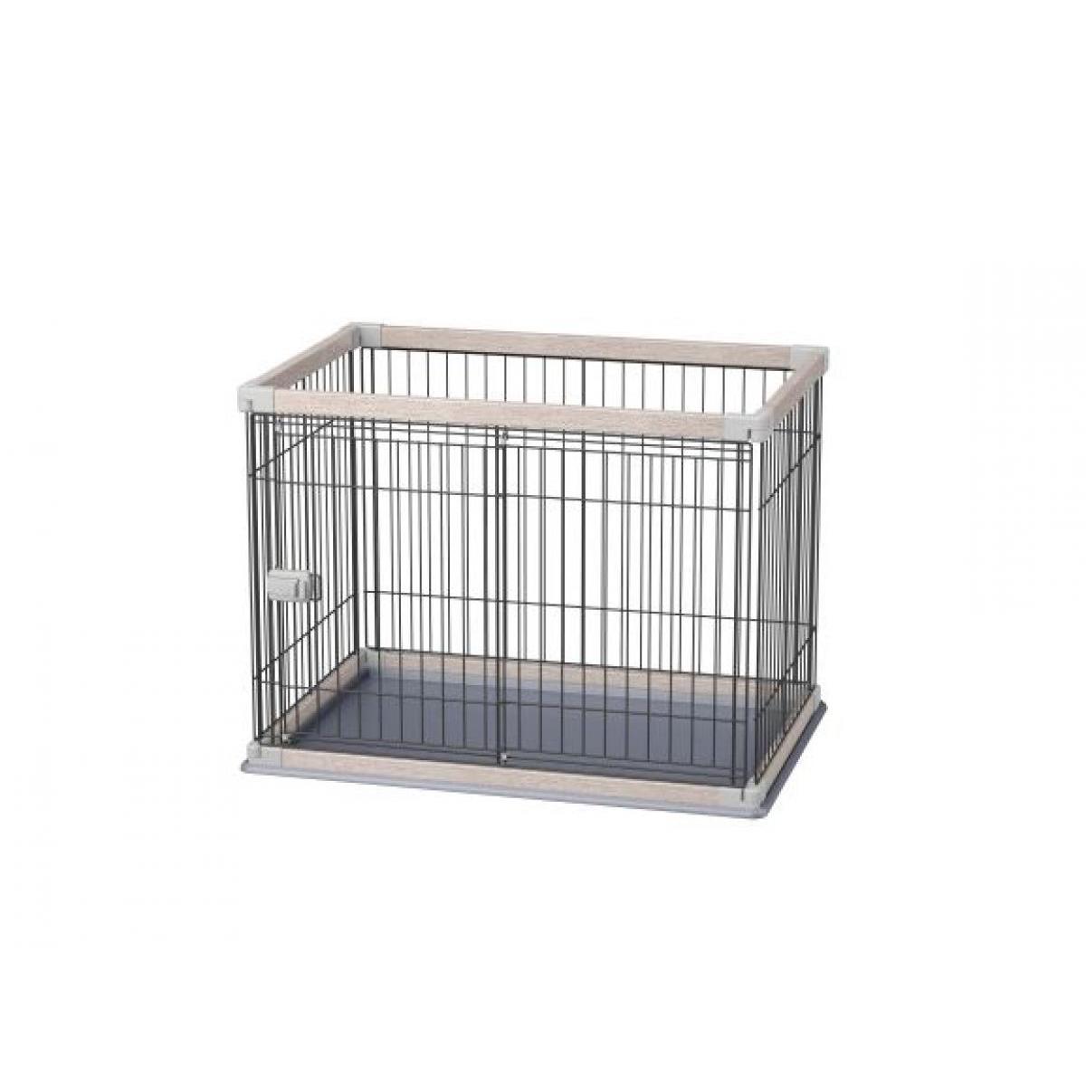 【I】【代引不可】アイリスオーヤマ ウッディサークル アッシュグレー PWSR-960V【北海道沖縄離島不可】 木目調 ペット ケージ 小型犬 中型犬