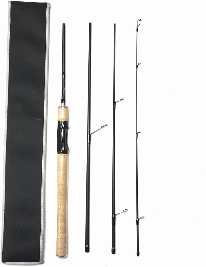 6.6ft 2m スピニングパックロッド 4ピース スピニングロッド トラウトロッド トラベルロッド(6.6ft(2m)スピニングパックロッド4ピース(M), 6.6ft(2m))