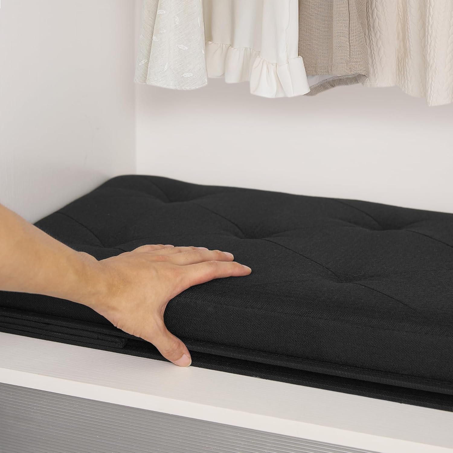 【収納スツール オットマン 幅76×奥行38×高さ38cm】耐荷重100kg 折りたたみ収納ベンチ 多機能 収納ボックス 踏み台 足置き おもちゃ箱 洋服・化粧品収納 リビング/玄関/寝室用