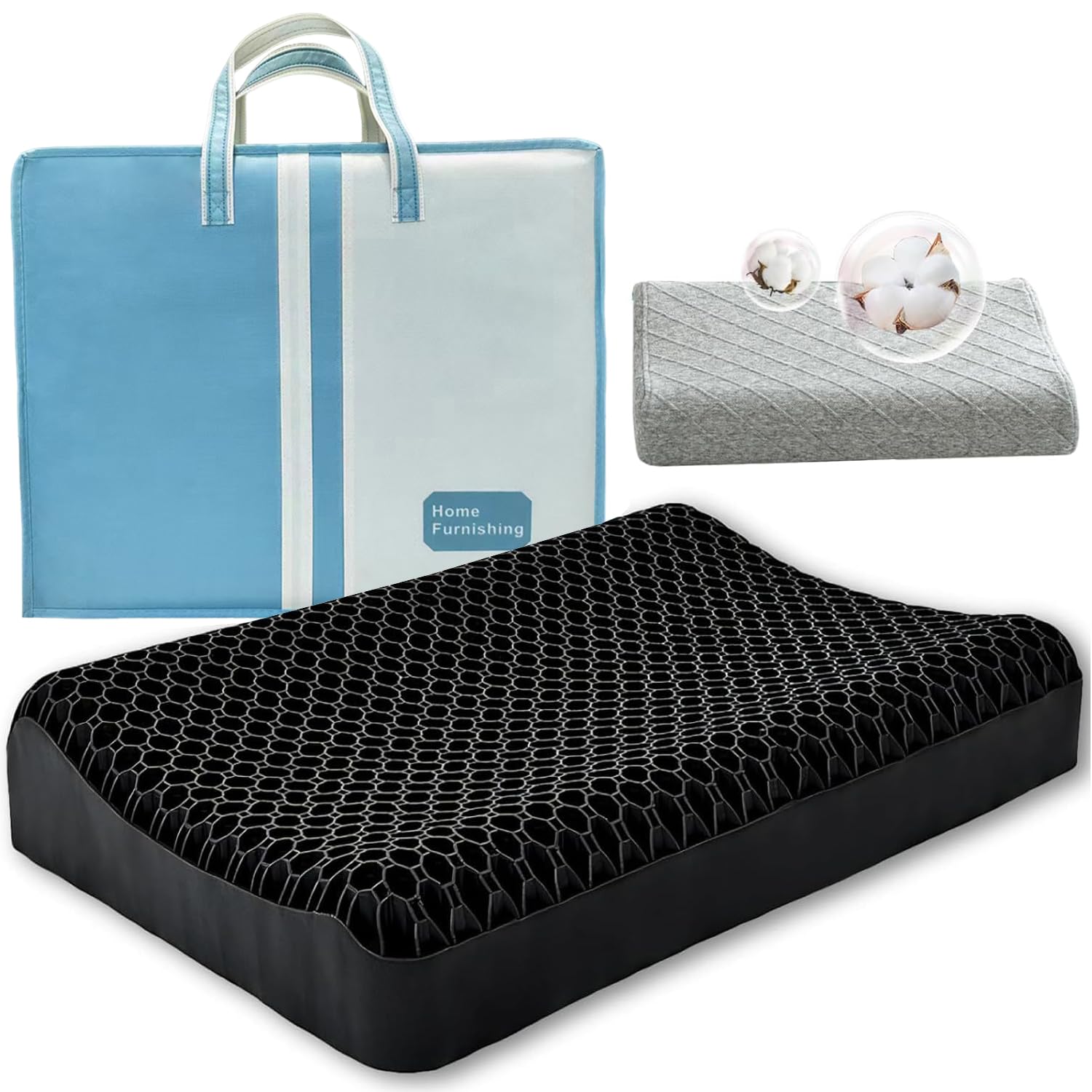 【Aidbase】枕 快眠 首が痛くならない 洗える枕 tpe 枕 Pillow 低反発 ピロ 睡眠 丸洗い対応 快眠枕 通気性抜粋 TPE枕 蒸れない カバー付き 横向き寝 仰向きサポート 安眠枕