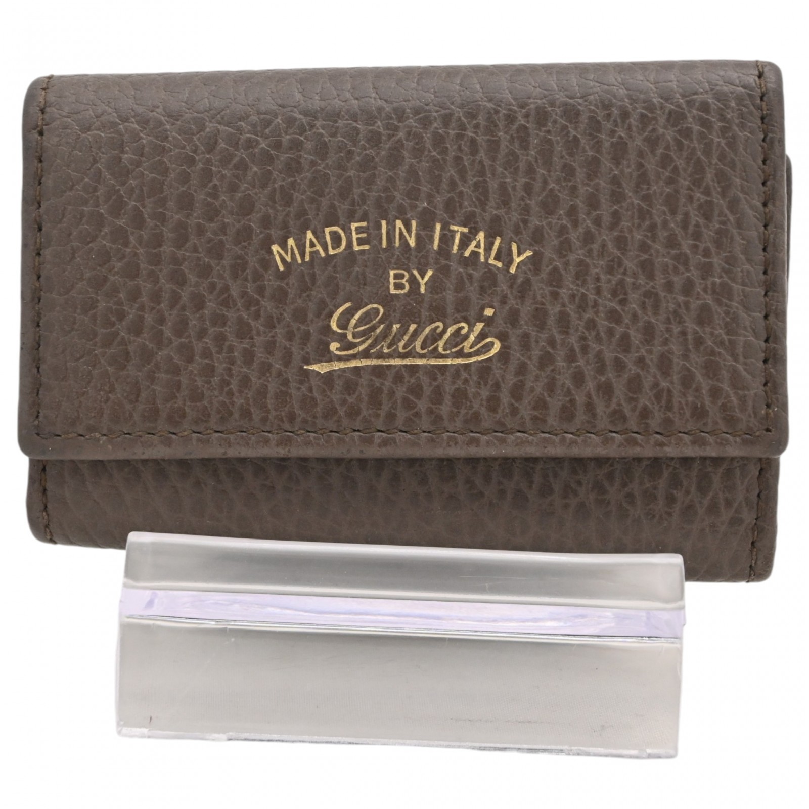 【中古】グッチ ロゴ 6連 キーケース グレー Aランク gu0304cc