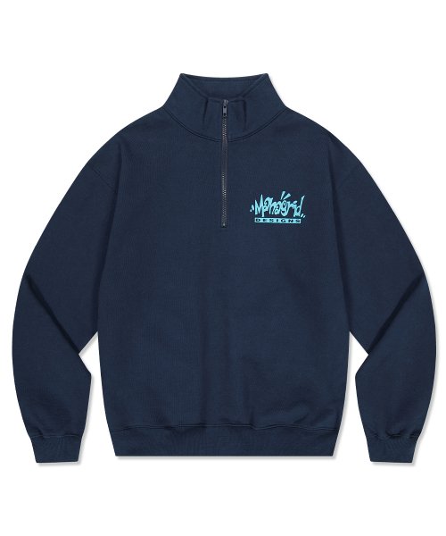 23SS LABEL LOGO HALF ZIP SWEATSHIRT 韓国正規品