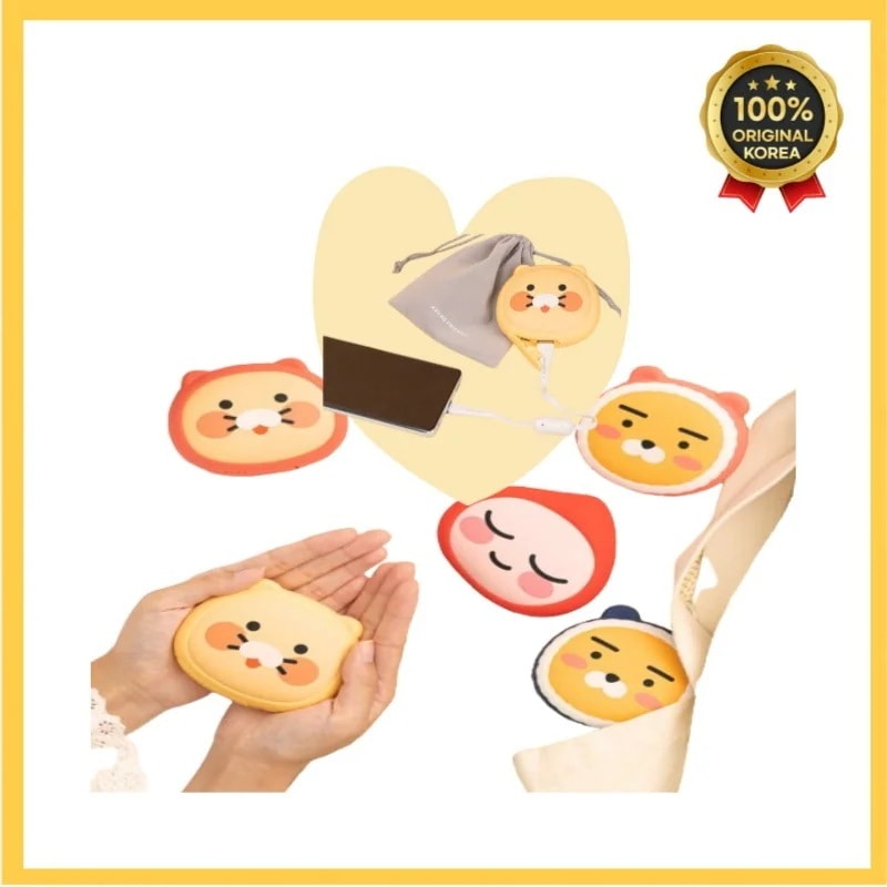 [正品]KAKA* カカ*フレンズ 顔型 カイロ 補助バッテリー 5000mAh Cタイプ 充電