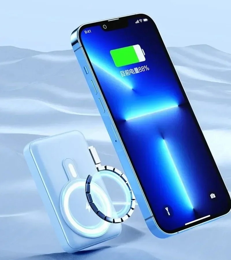 Magsafe磁気ワイヤレスパワーバンクミニ急速充電モバイル電源3線式50000mah新規卸売2024が付属 - 509