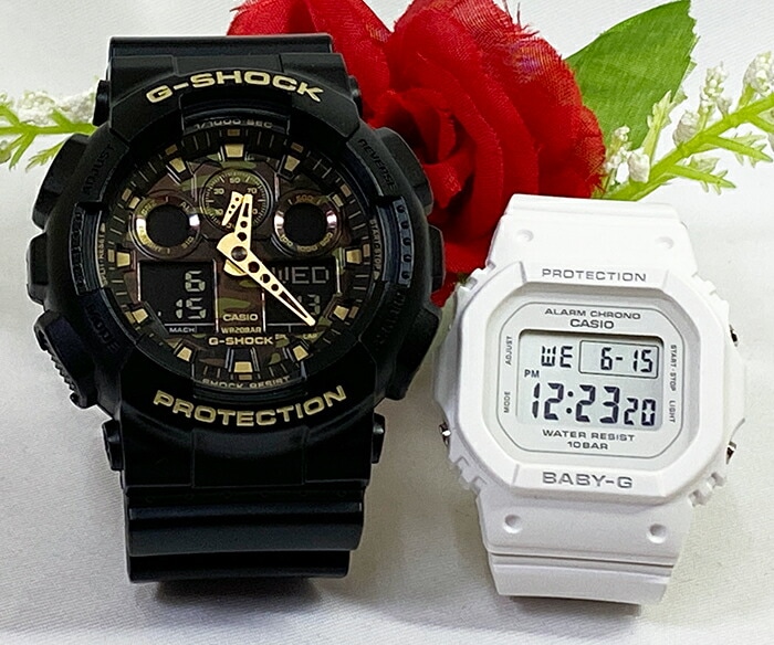 恋人たちのGショック ペアウオッチ G-SHOCK BABY-G ペア腕時計 カシオ 2本セット GA-100CF-1A9JF BGD-565U-7JF 電池式 アナデジ デジタル お揃い 人気